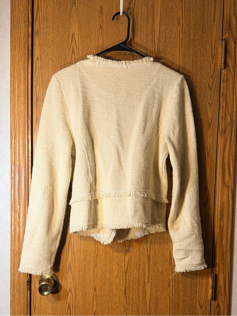 Anthropologie ett:iwa Bardot Cream Bouclé Tweed Blazer - Picture 7 of 7